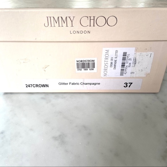 Jimmy Choo Crown Gold Silver Champagne Heel - Picture 15 of 16